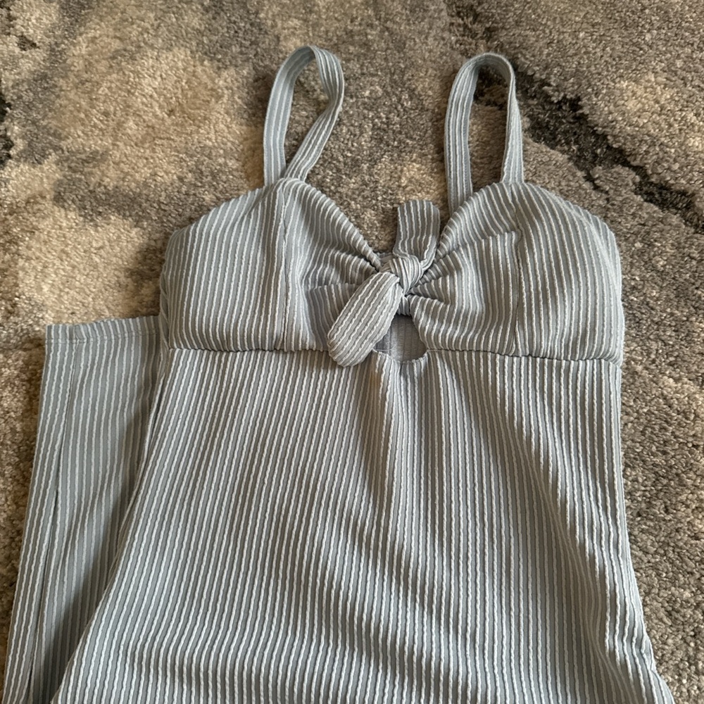 Logitech Gray Ribbed Dress